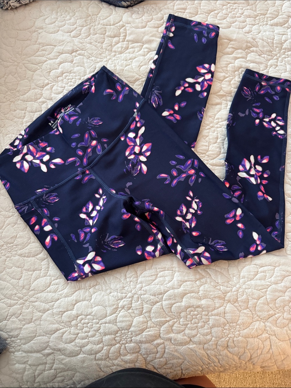 Under Armour Navy Floral Print Leggings
